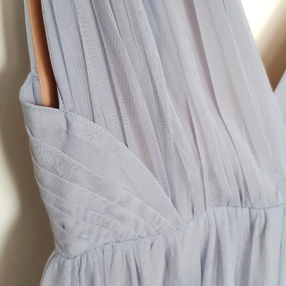 Light blue, floor length mesh dress - Picture 7 of 7